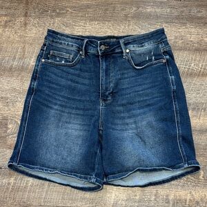 Judy Blue Dark Wash Denim High-Rise Shorts 1XL